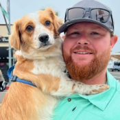 Freckles Barrett, a White, Orange, Red, Rust, Cream Breed Unknown Dog